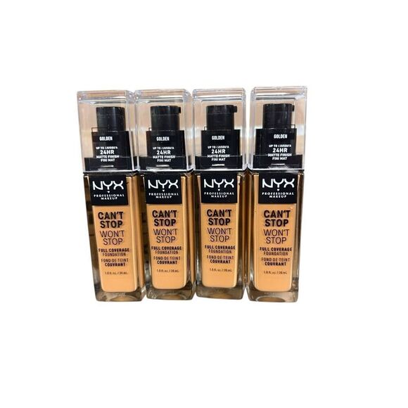 4 NYX PROFESSIONAL MAKEUP Golden Can't Stop Won't Stop Foundation 24h coverage - Picture 1 of 2